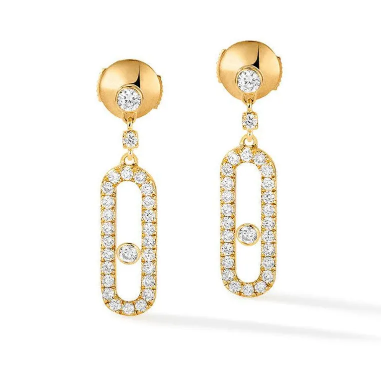 0.42ctw Yellow Gold Diamond Stud Earrings