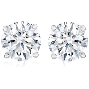 1 Ct TW Moissanite Studs Available in White or Yellow Gold