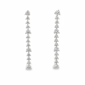 1.09ct 14k White Gold Diamond Drop Earrings