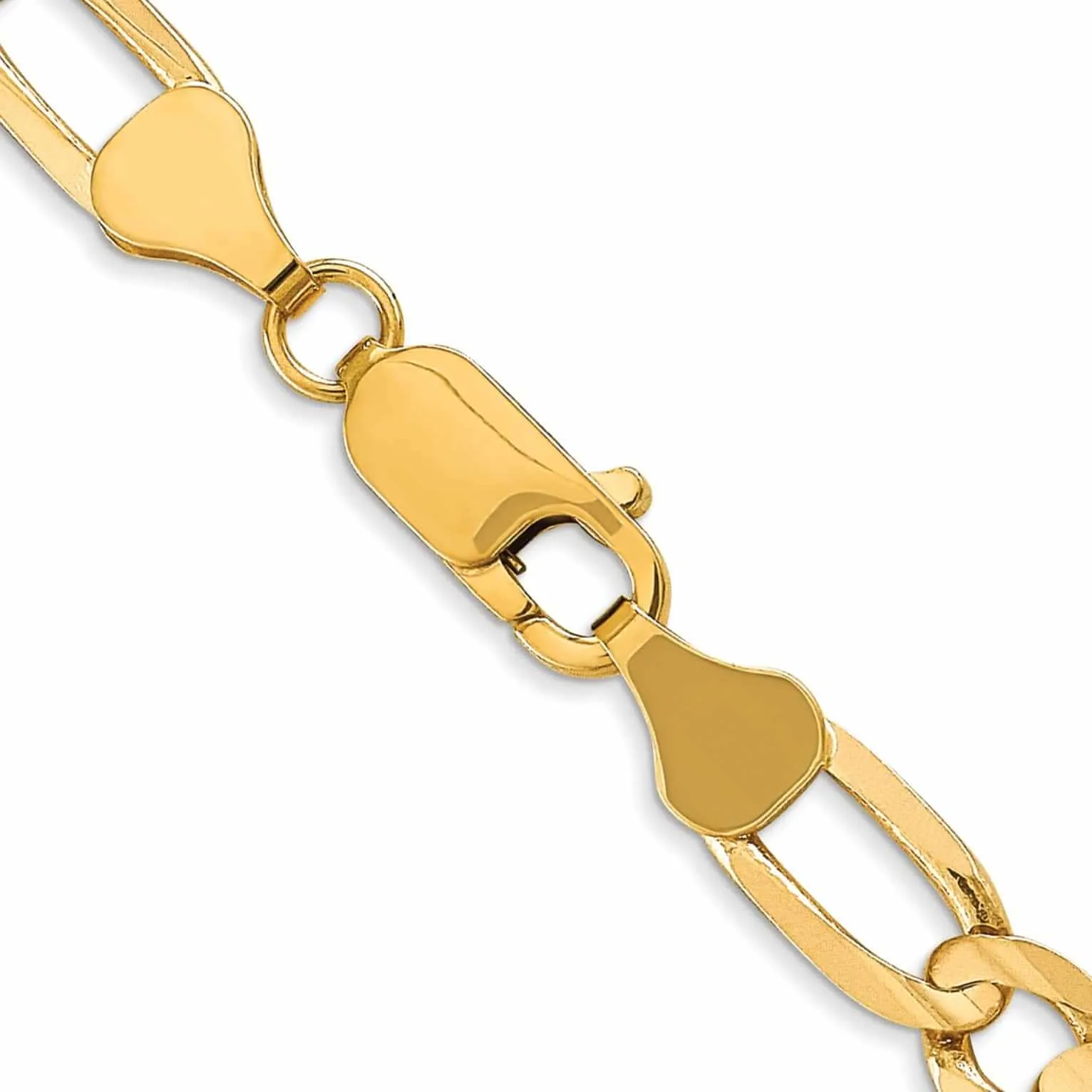 10k Yellow Gold 6.0mm Concave Figaro Chain