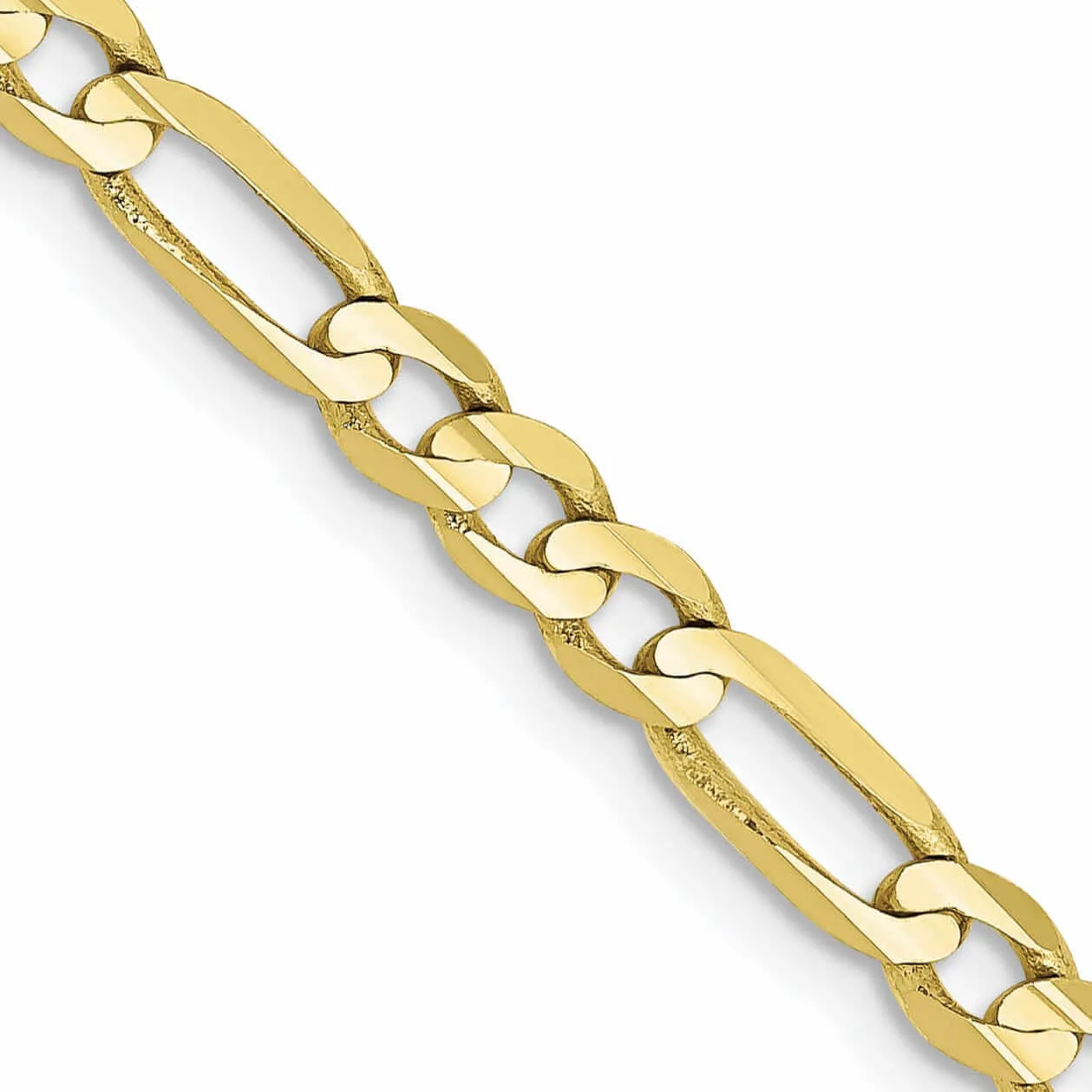 10k Yellow Gold Light Figaro Chain 4MM