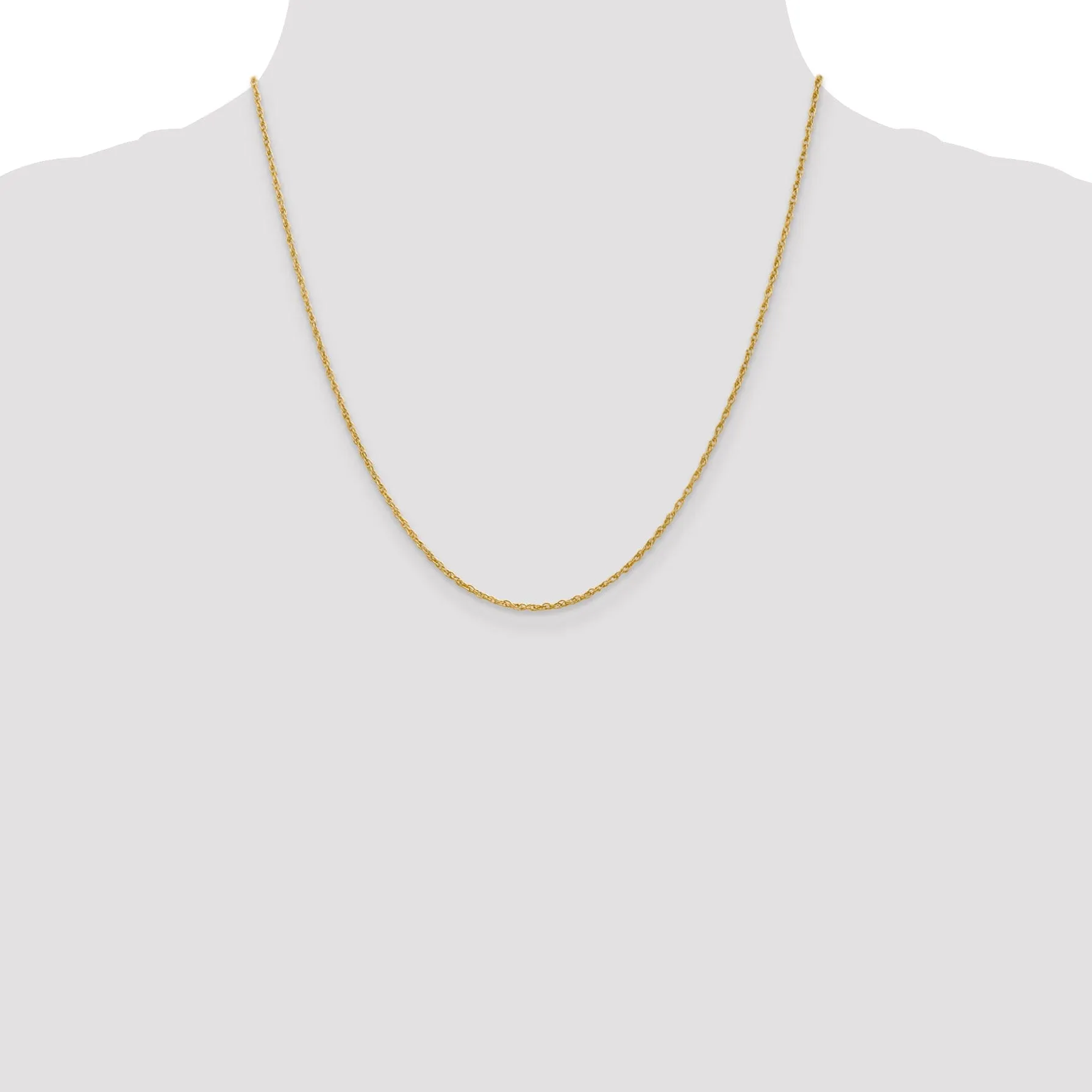 14k Yellow Gold 1.30mm Heavy Baby Rope Chain