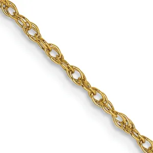 14k Yellow Gold 1.30mm Heavy Baby Rope Chain