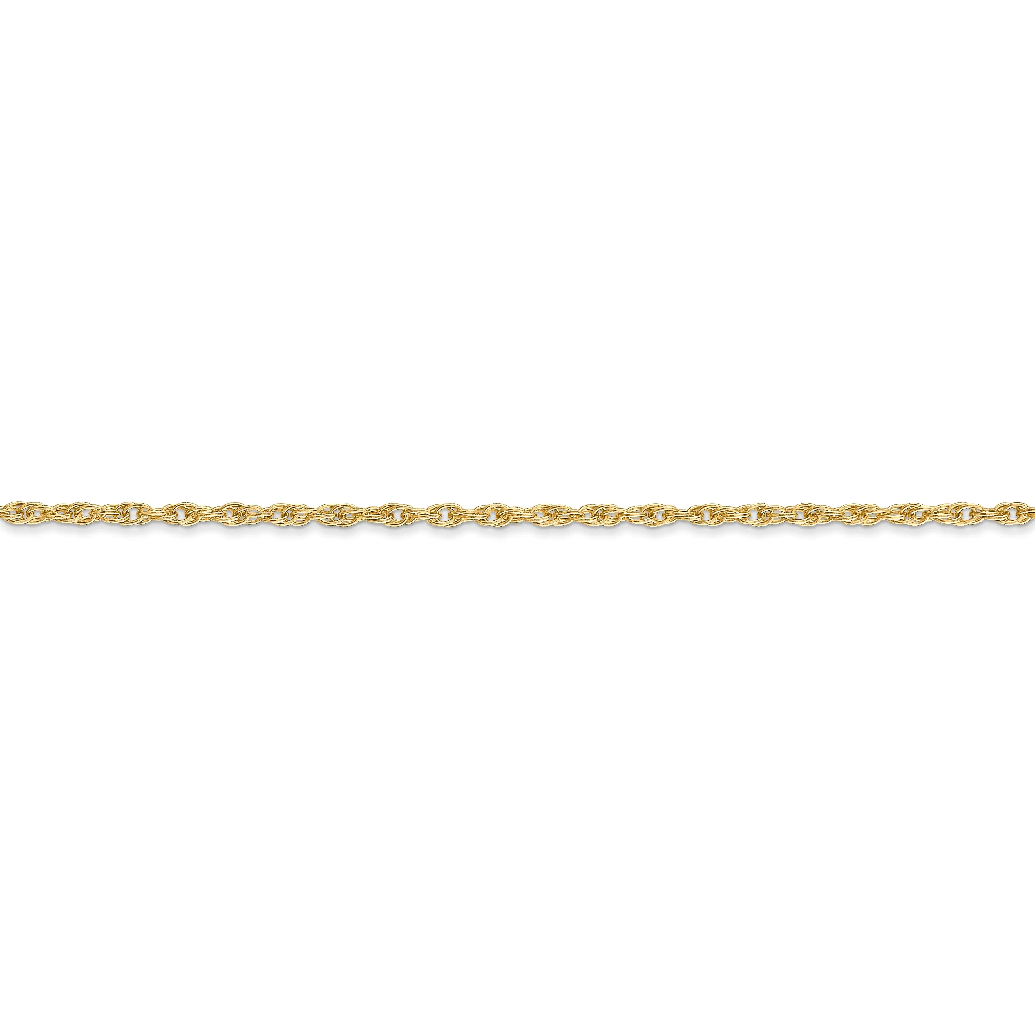 14k Yellow Gold 1.55mm Carded Cable Rope Chain