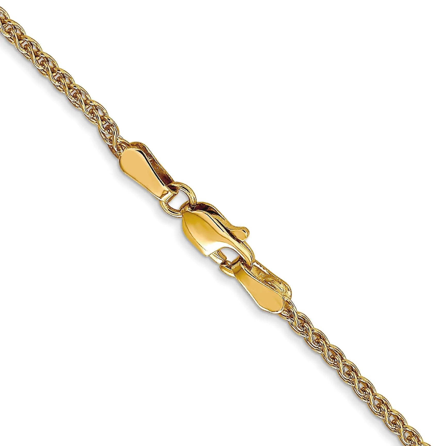 14k Yellow Gold 1.65mm Spiga Wheat Chain