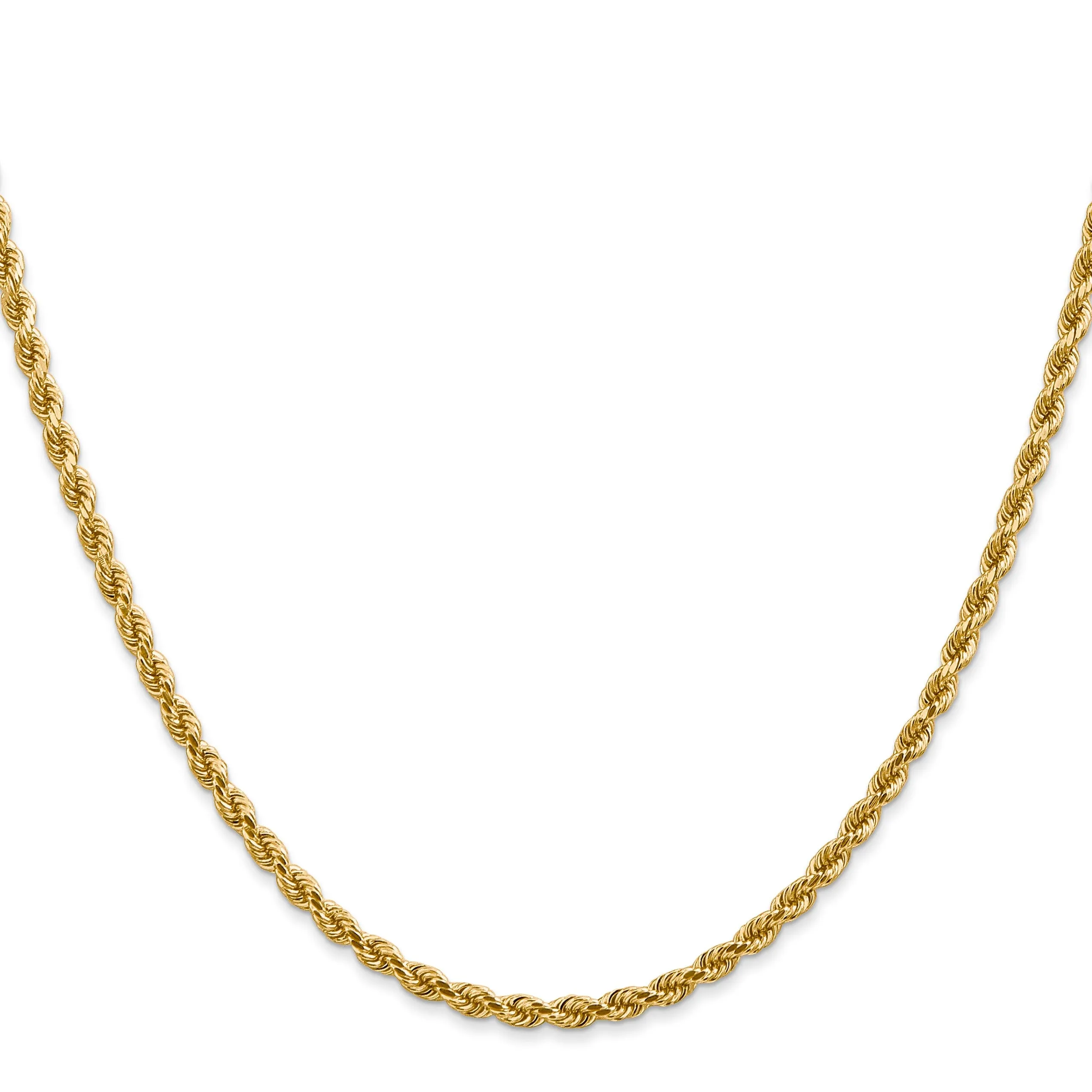 14k Yellow Gold 2.75m DC Lightweight Rope Chain