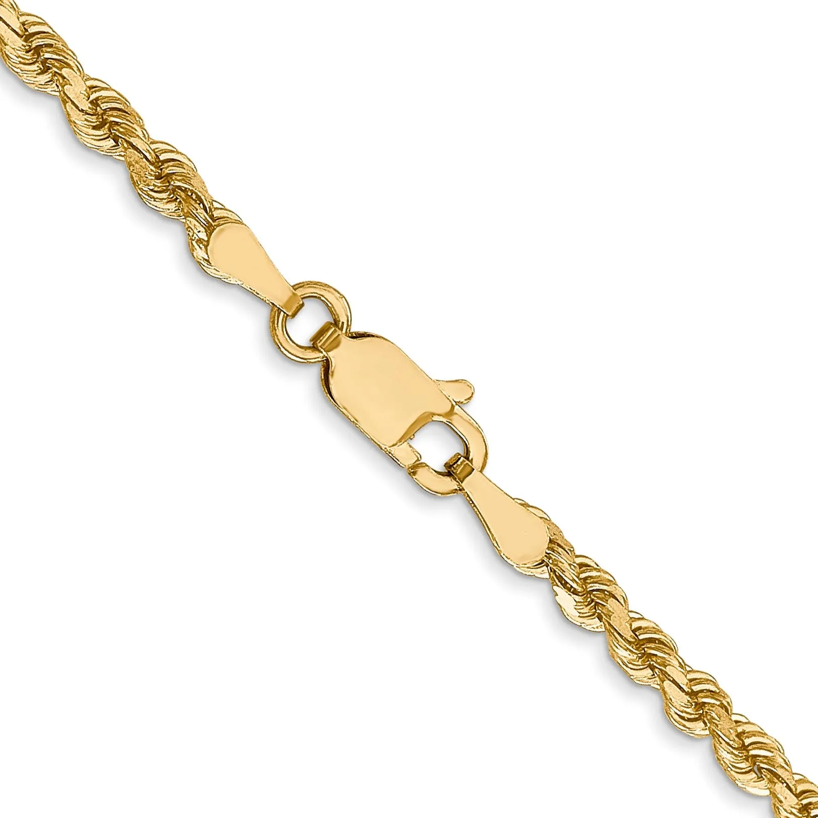 14k Yellow Gold 2.75m DC Lightweight Rope Chain