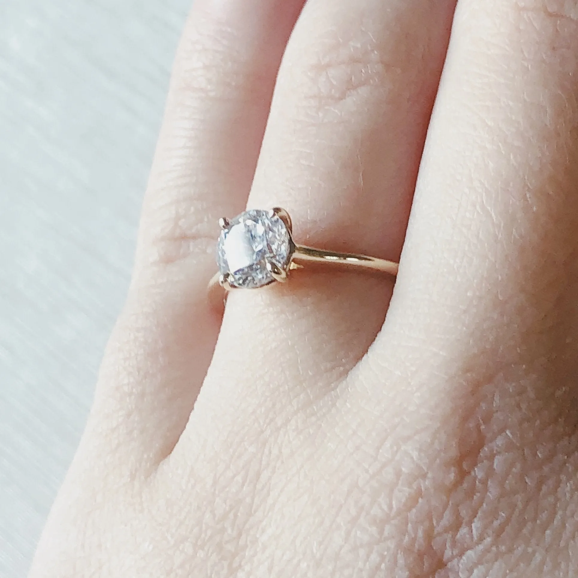 14ky Petite Diamond Engagement Ring