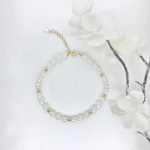 18k/925 Vermeil Freshwater Pearl Bracelet