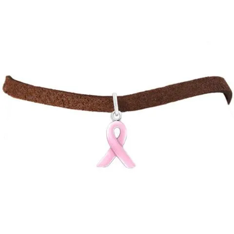 2016 Rhodium Pink Ribbon Breast Cancer Awareness Bracelet