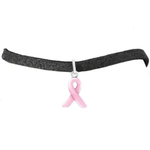 2016 Rhodium Pink Ribbon Breast Cancer Awareness Bracelet