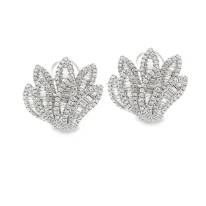 3.02ct 14k White Gold Diamond Earrings