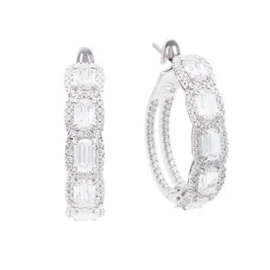 4.22ct 18k White Gold Diamond Earrings