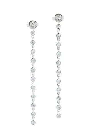 .50ct 14k White Gold Diamond Drop Earrings