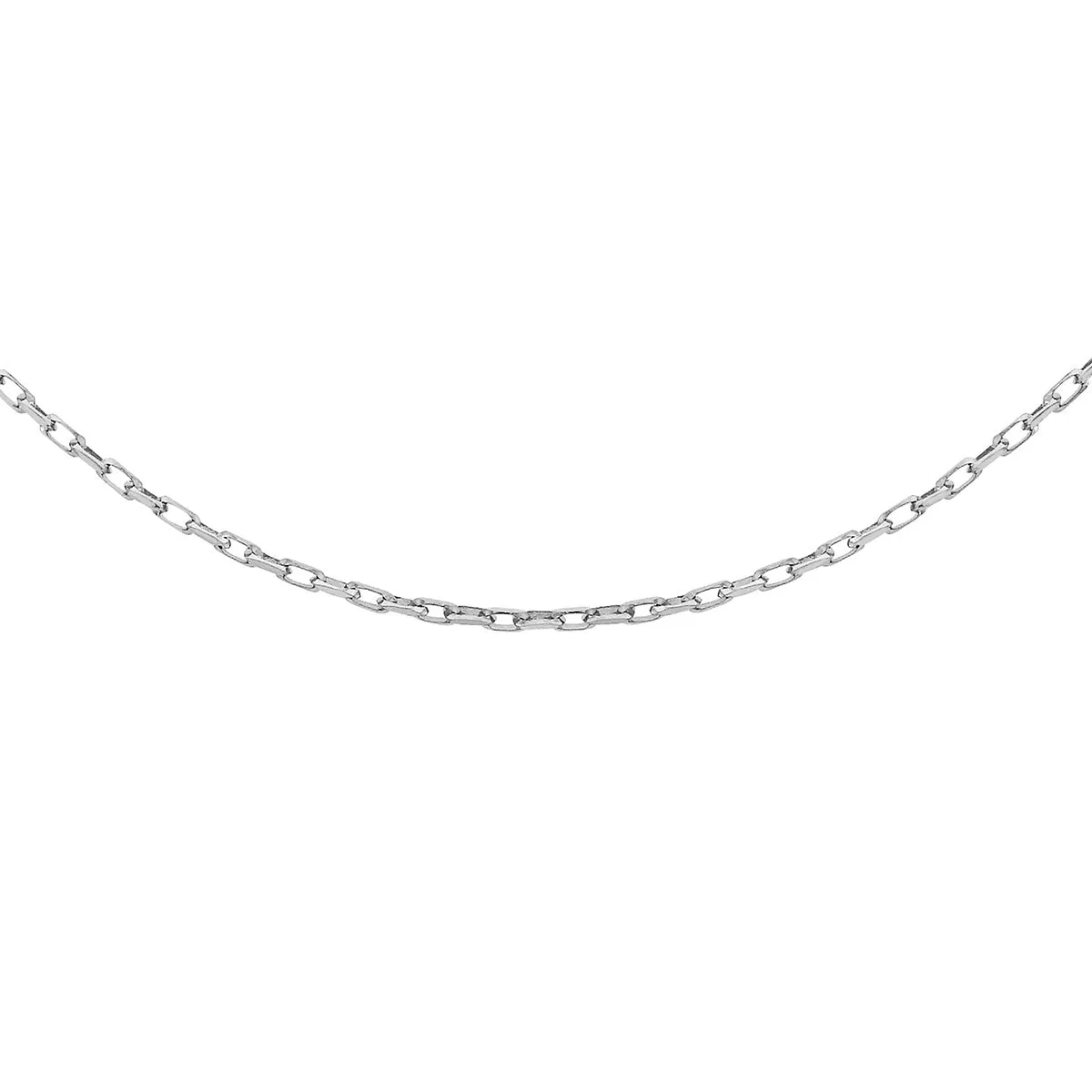 9K White Gold Diamond Cut Belcher Chain