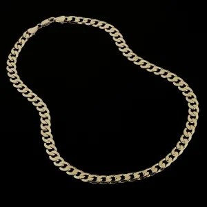 9mm Gold Cuban Curb Chain Necklace 20 Inch