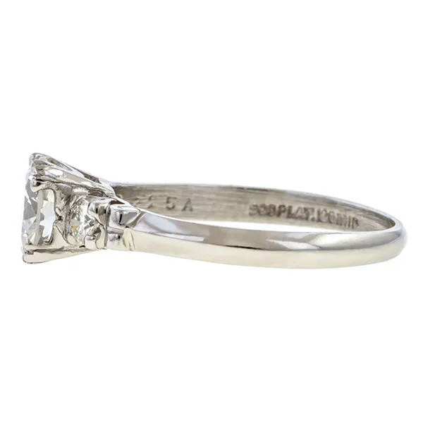 Art Deco Engagement Ring, RBC 0.62ct.