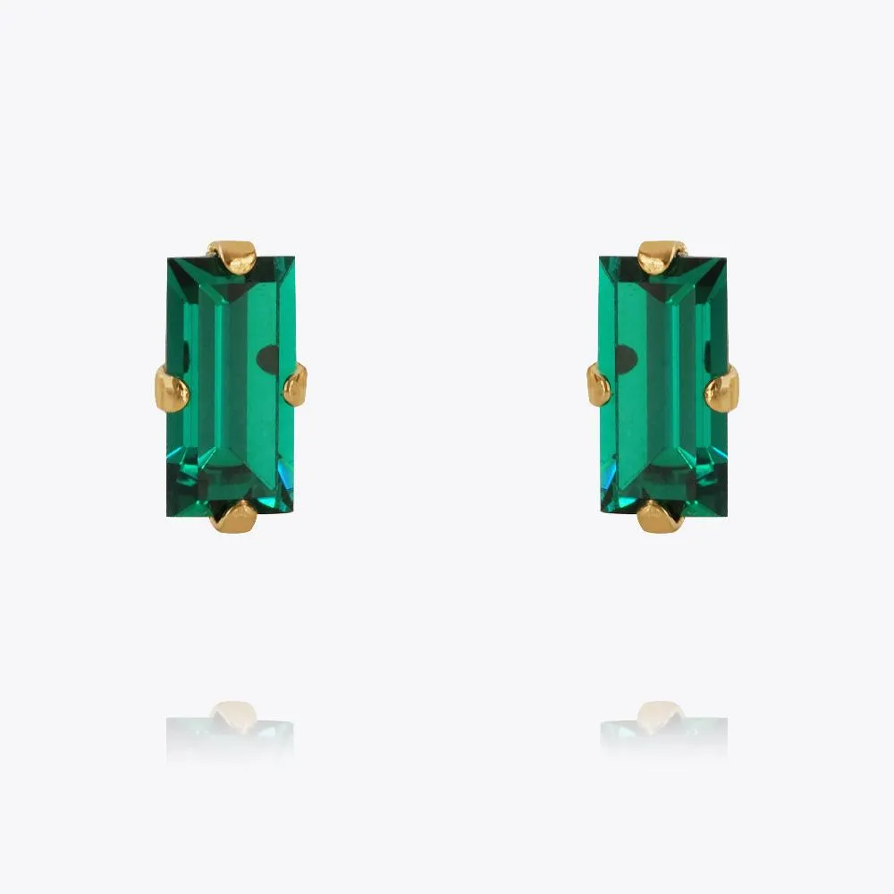 Baguette Earrings / Emerald