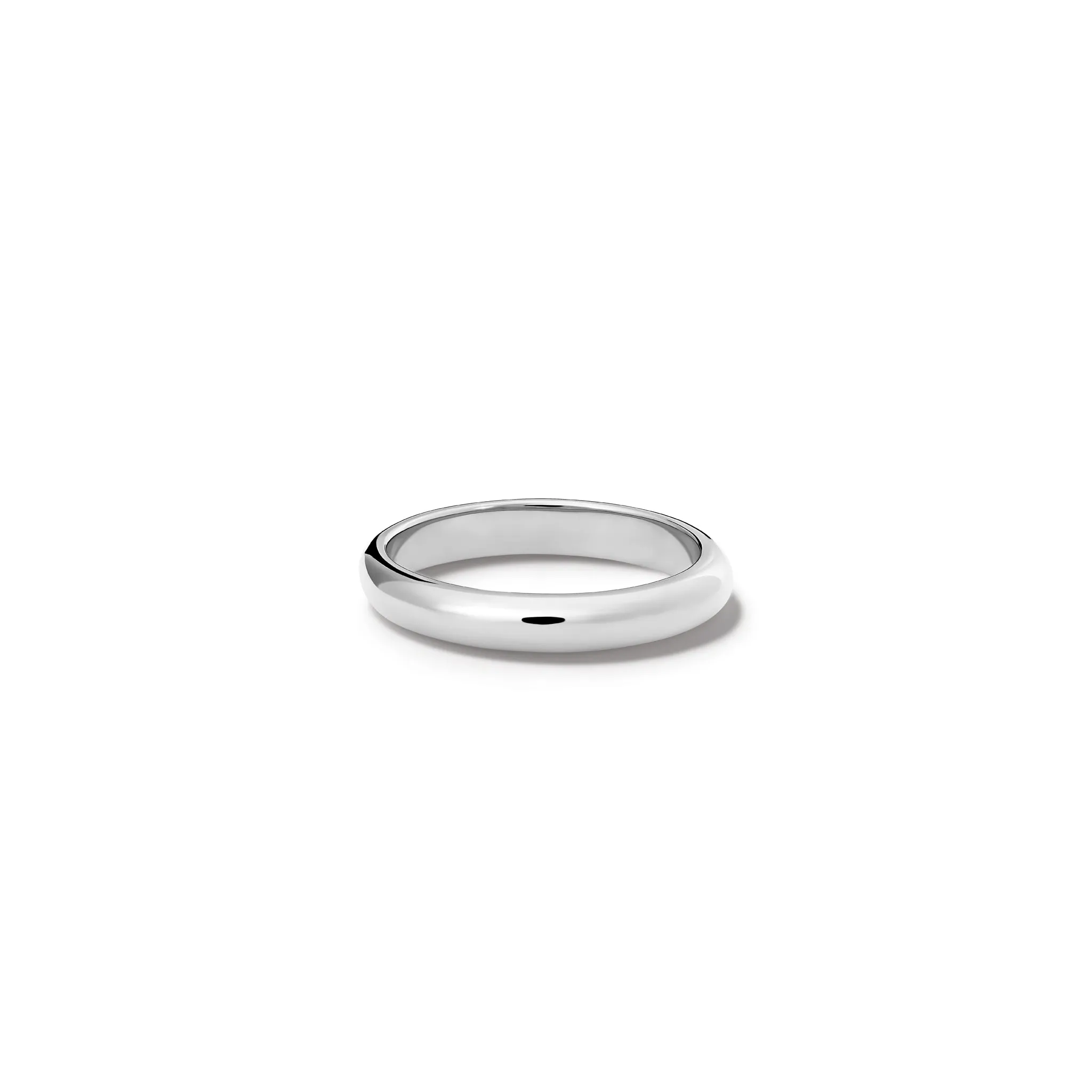 Barrel 3mm Wedding Band 18ct White Gold