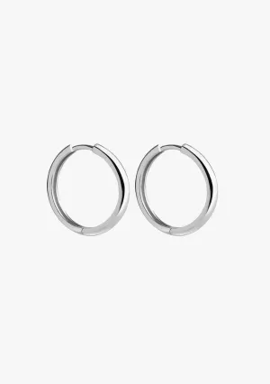 Basic 20 Hoop Earrings Silver