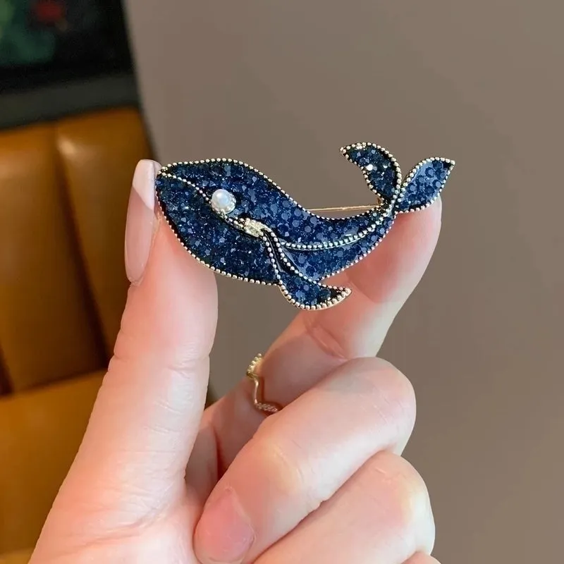 Beach Pin Animal Alloy Inlay Artificial Diamond Women's Brooches