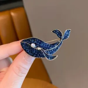 Beach Pin Animal Alloy Inlay Artificial Diamond Women's Brooches