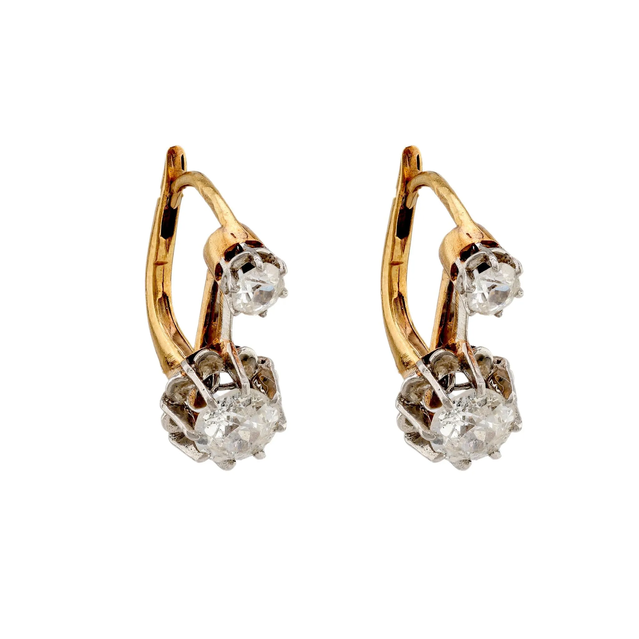 Belle Époque Diamond 18K Yellow Gold Drop Earrings