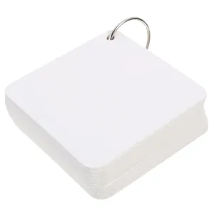 Blank Office Index Flashcards With Ring