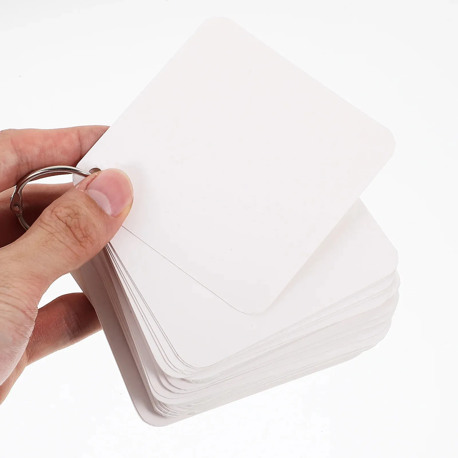 Blank Office Index Flashcards With Ring