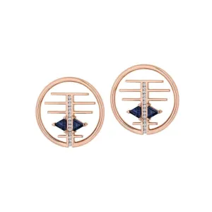 Blueprints circle earrings