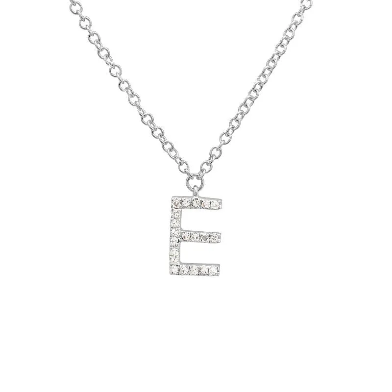 BOLD  LETTER  DIAMOND INITIAL NECKLACE