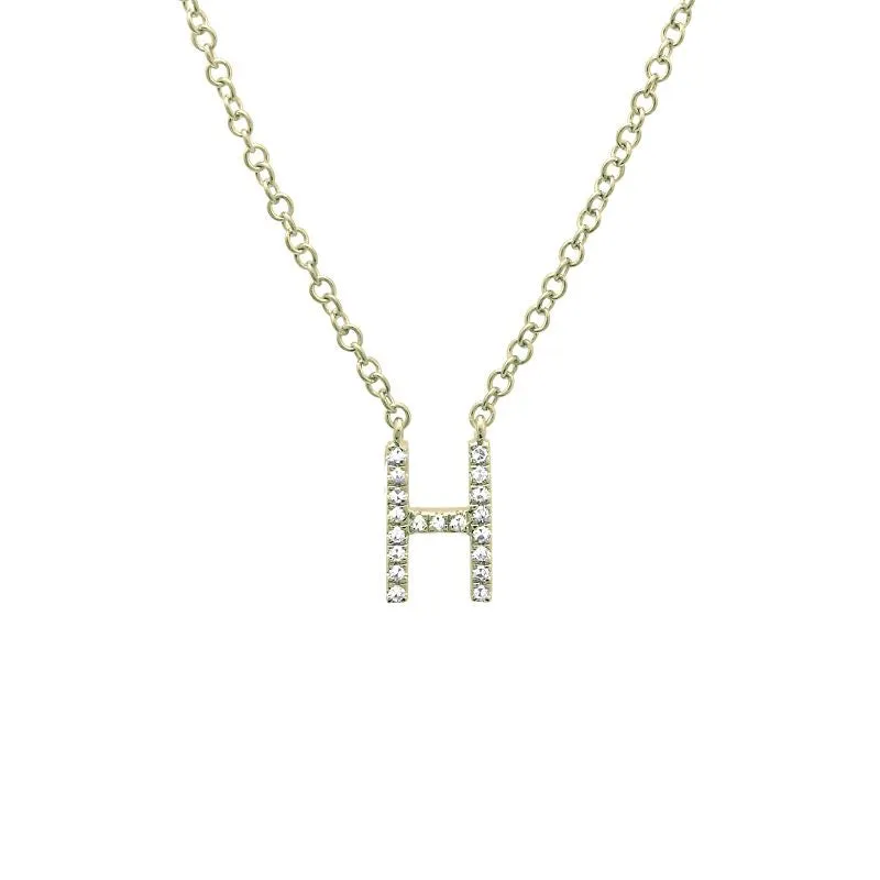 BOLD  LETTER  DIAMOND INITIAL NECKLACE