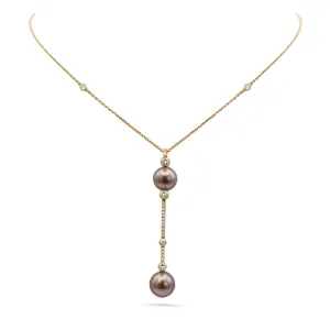 Boodles Pearl & Diamond Necklace - 18ct Yellow Gold