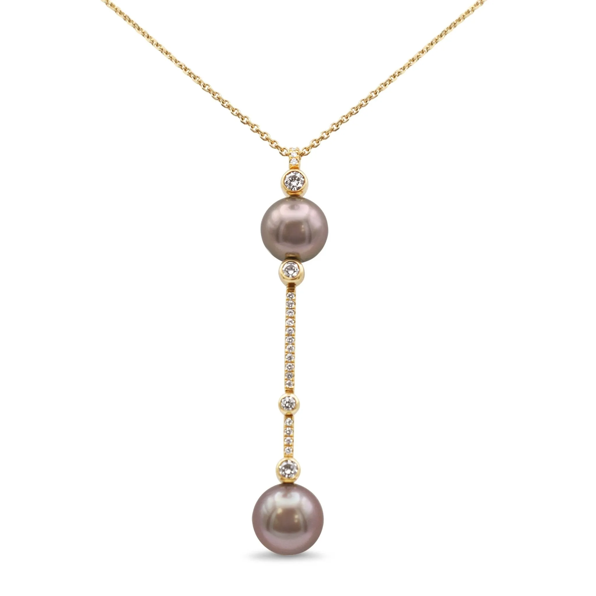 Boodles Pearl & Diamond Necklace - 18ct Yellow Gold