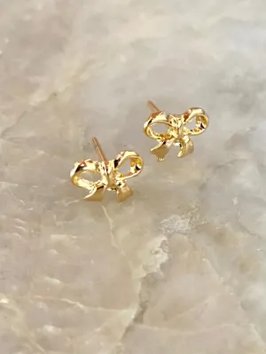 Bow Stud 18K Gold Fill Earrings