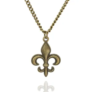 Bronze Fleur De Lis Necklace