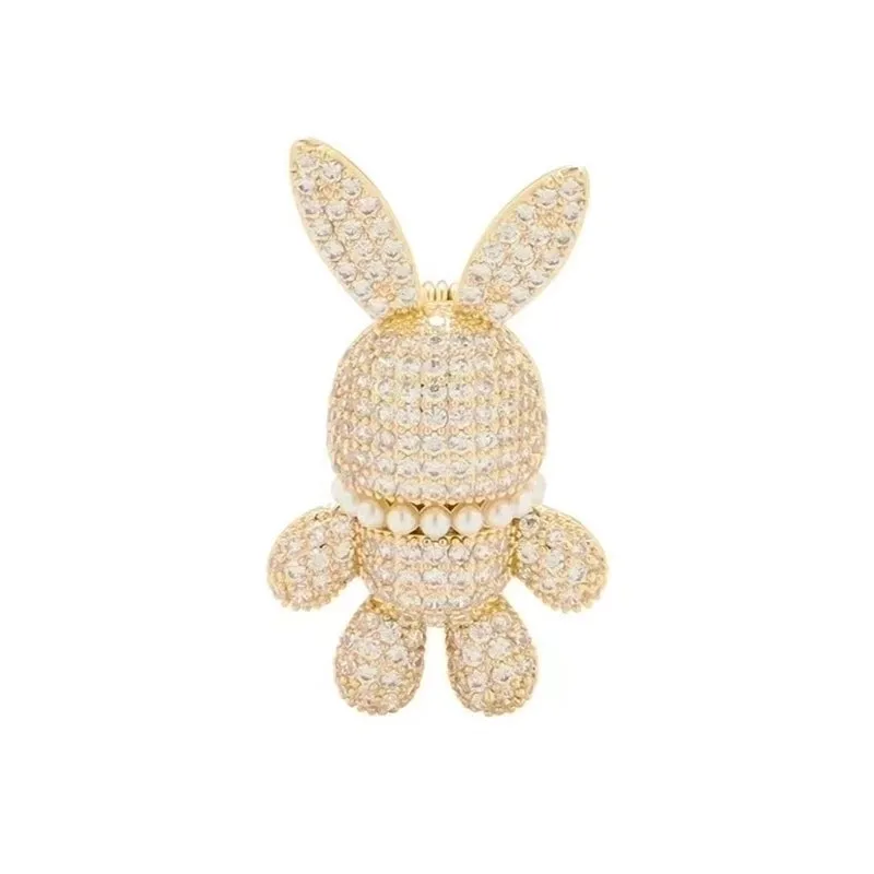 Cartoon Style Pin Animal Alloy Plating Inlay Artificial Pearls Artificial Diamond Unisex Brooches