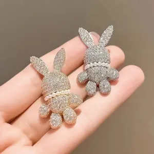 Cartoon Style Pin Animal Alloy Plating Inlay Artificial Pearls Artificial Diamond Unisex Brooches