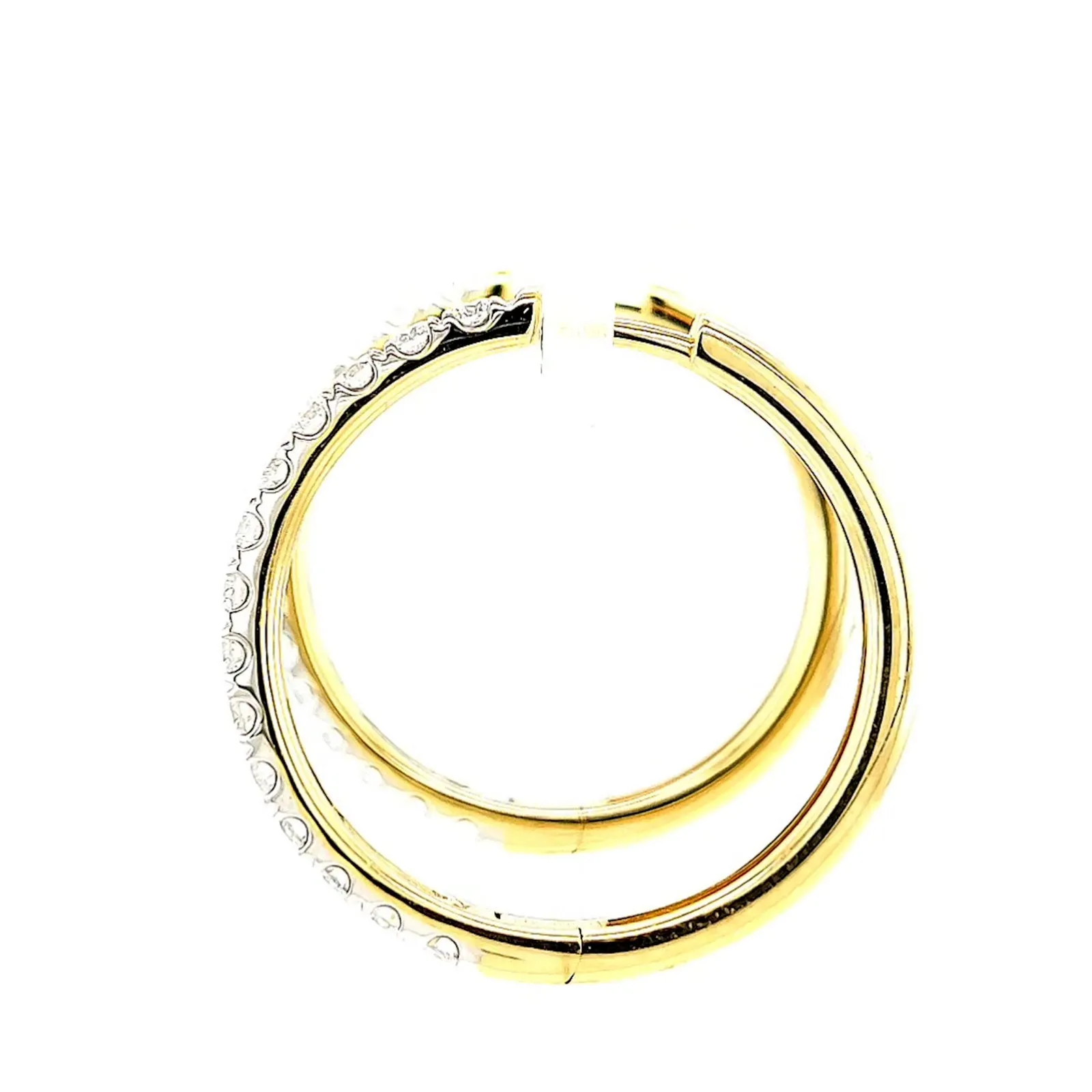 Celebration 9ct Yellow Gold Round Brilliant Cut 1 Carat tw of Lab Grown Diamonds Hoop Earrings