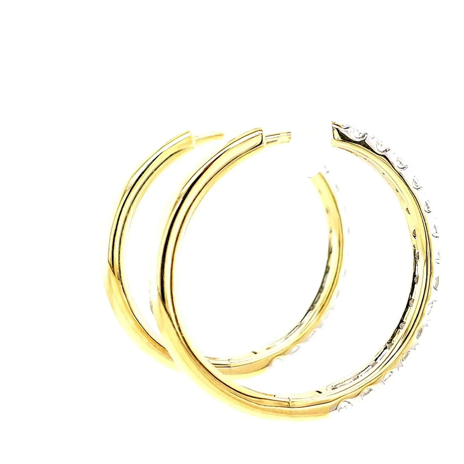 Celebration 9ct Yellow Gold Round Brilliant Cut 1 Carat tw of Lab Grown Diamonds Hoop Earrings