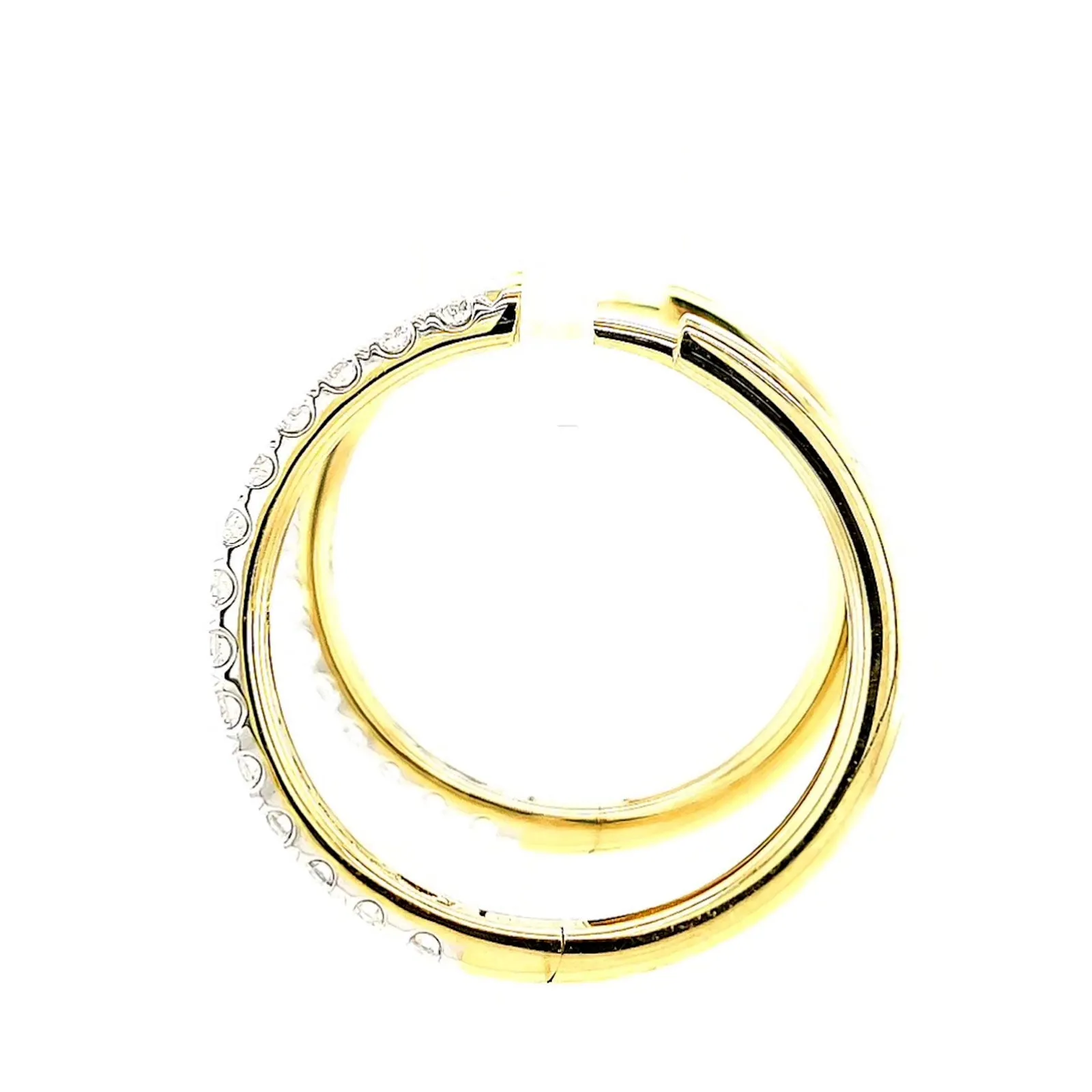 Celebration 9ct Yellow Gold Round Brilliant Cut 1 Carat tw of Lab Grown Diamonds Hoop Earrings