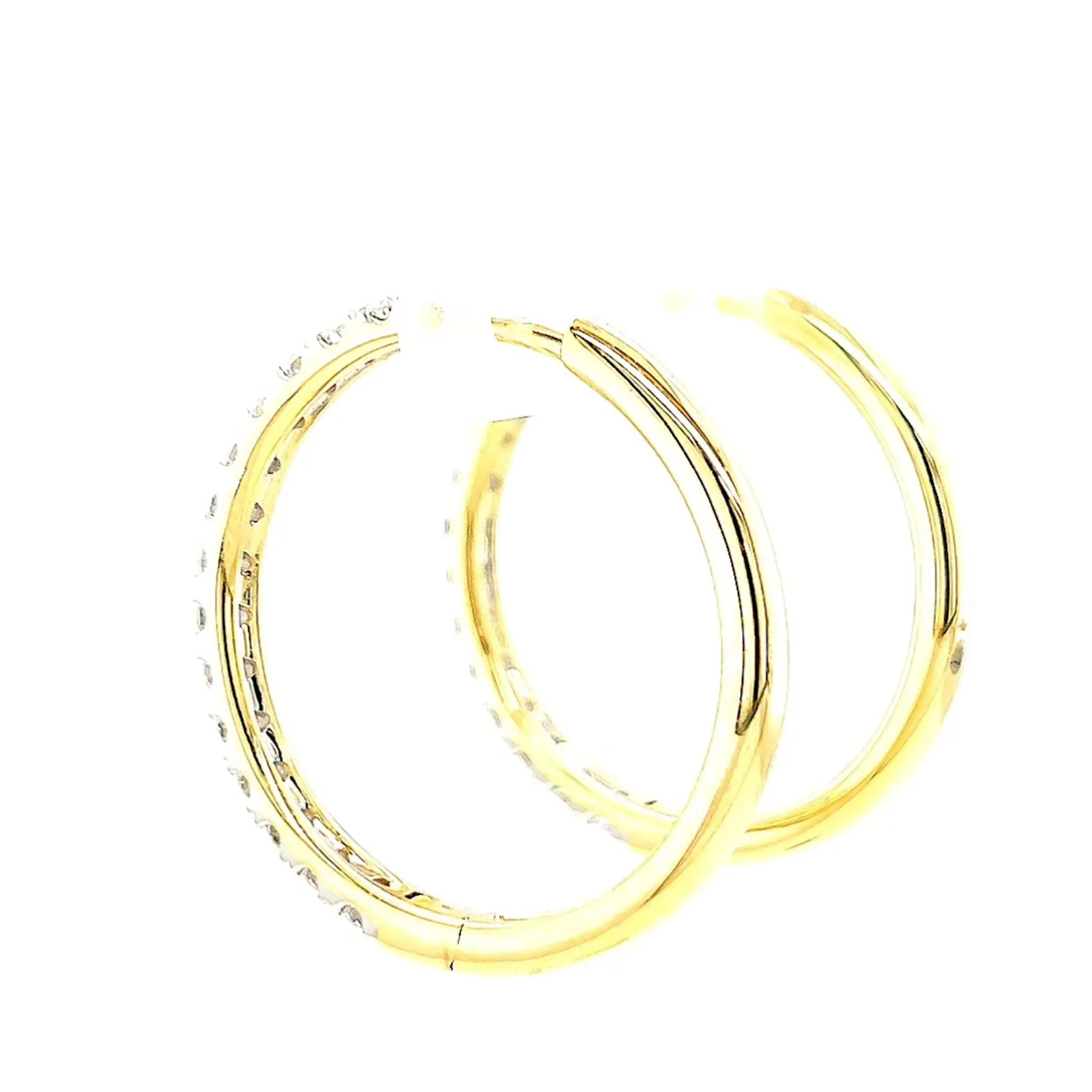 Celebration 9ct Yellow Gold Round Brilliant Cut 1 Carat tw of Lab Grown Diamonds Hoop Earrings