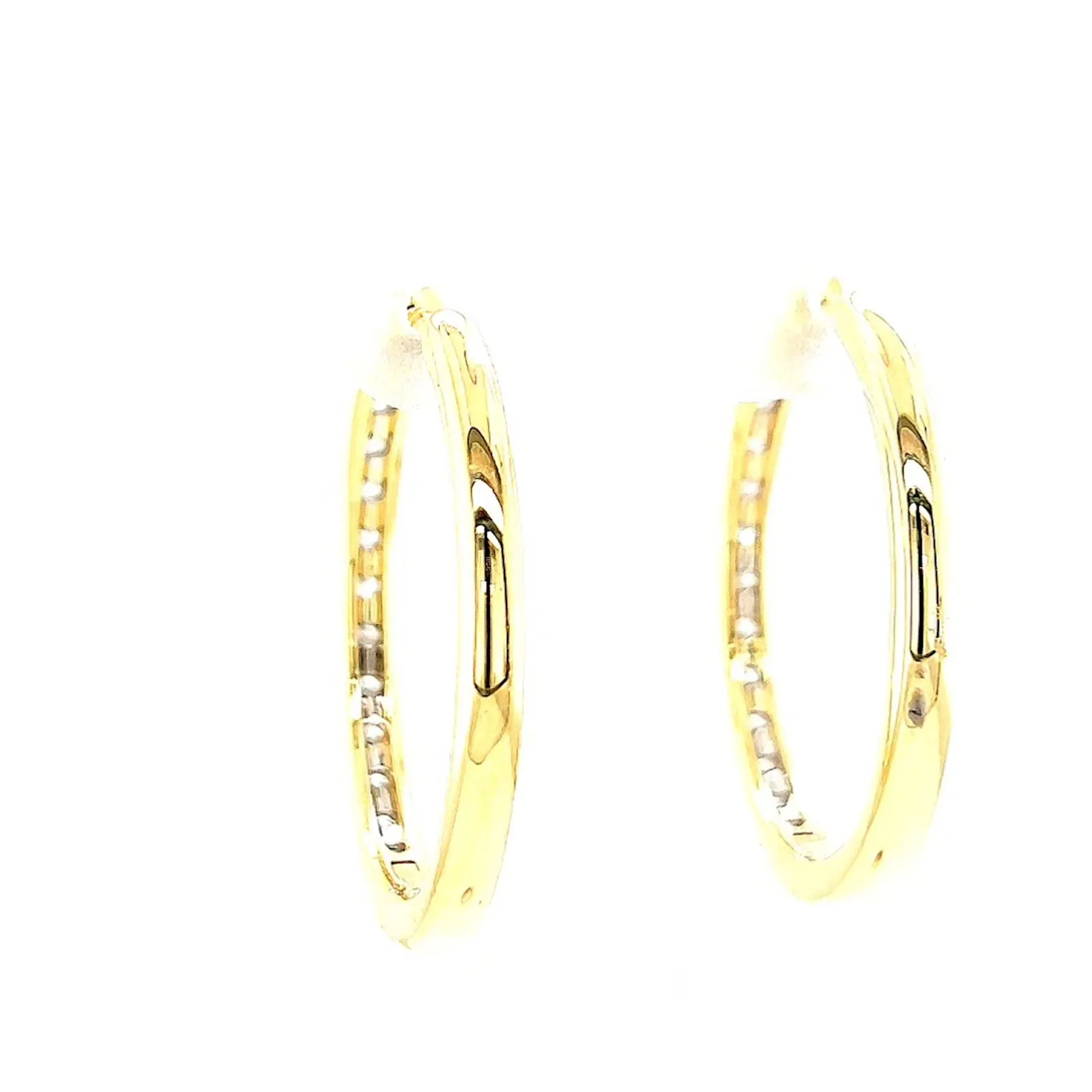 Celebration 9ct Yellow Gold Round Brilliant Cut 1 Carat tw of Lab Grown Diamonds Hoop Earrings