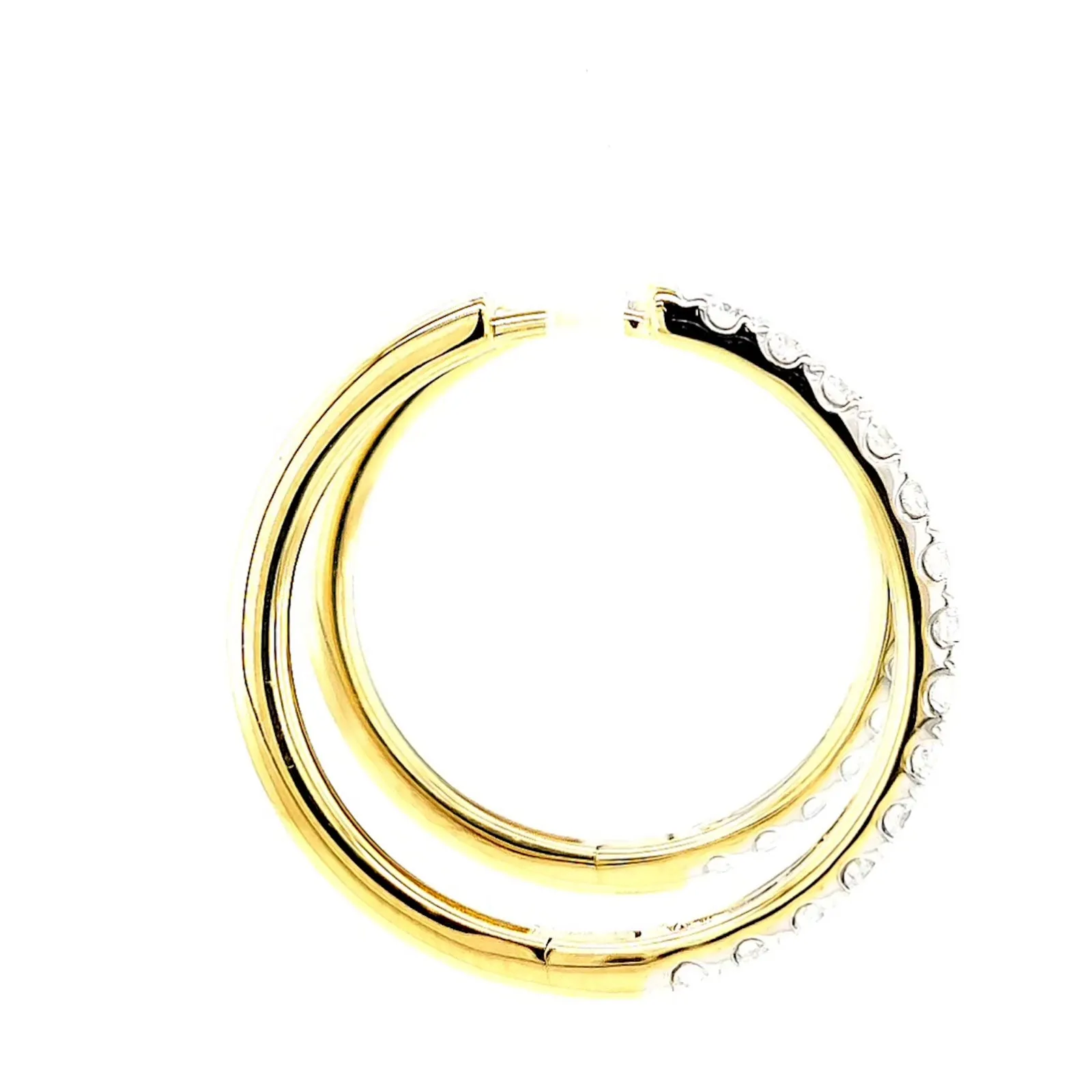 Celebration 9ct Yellow Gold Round Brilliant Cut 1 Carat tw of Lab Grown Diamonds Hoop Earrings