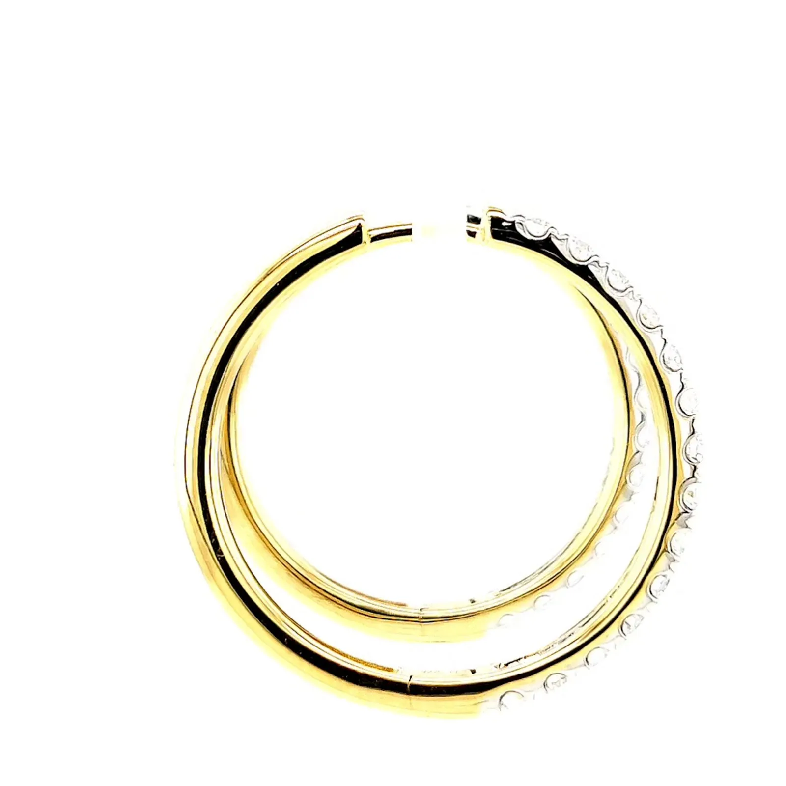 Celebration 9ct Yellow Gold Round Brilliant Cut 1 Carat tw of Lab Grown Diamonds Hoop Earrings