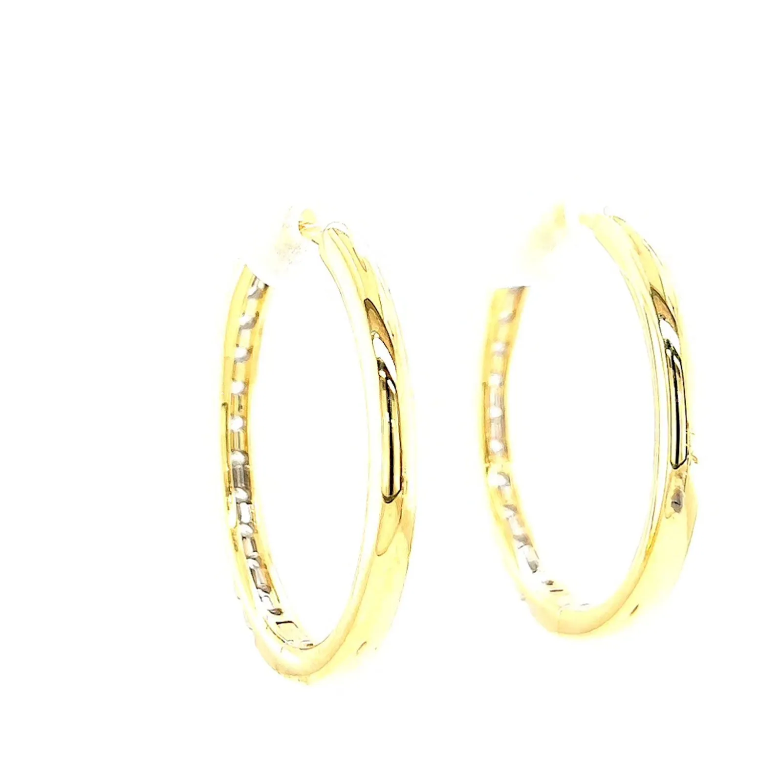 Celebration 9ct Yellow Gold Round Brilliant Cut 1 Carat tw of Lab Grown Diamonds Hoop Earrings