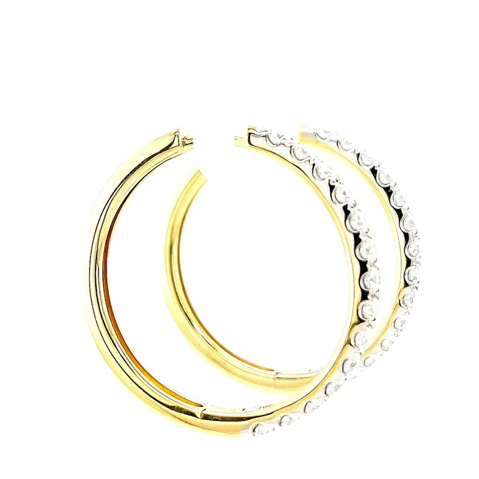 Celebration 9ct Yellow Gold Round Brilliant Cut 1 Carat tw of Lab Grown Diamonds Hoop Earrings