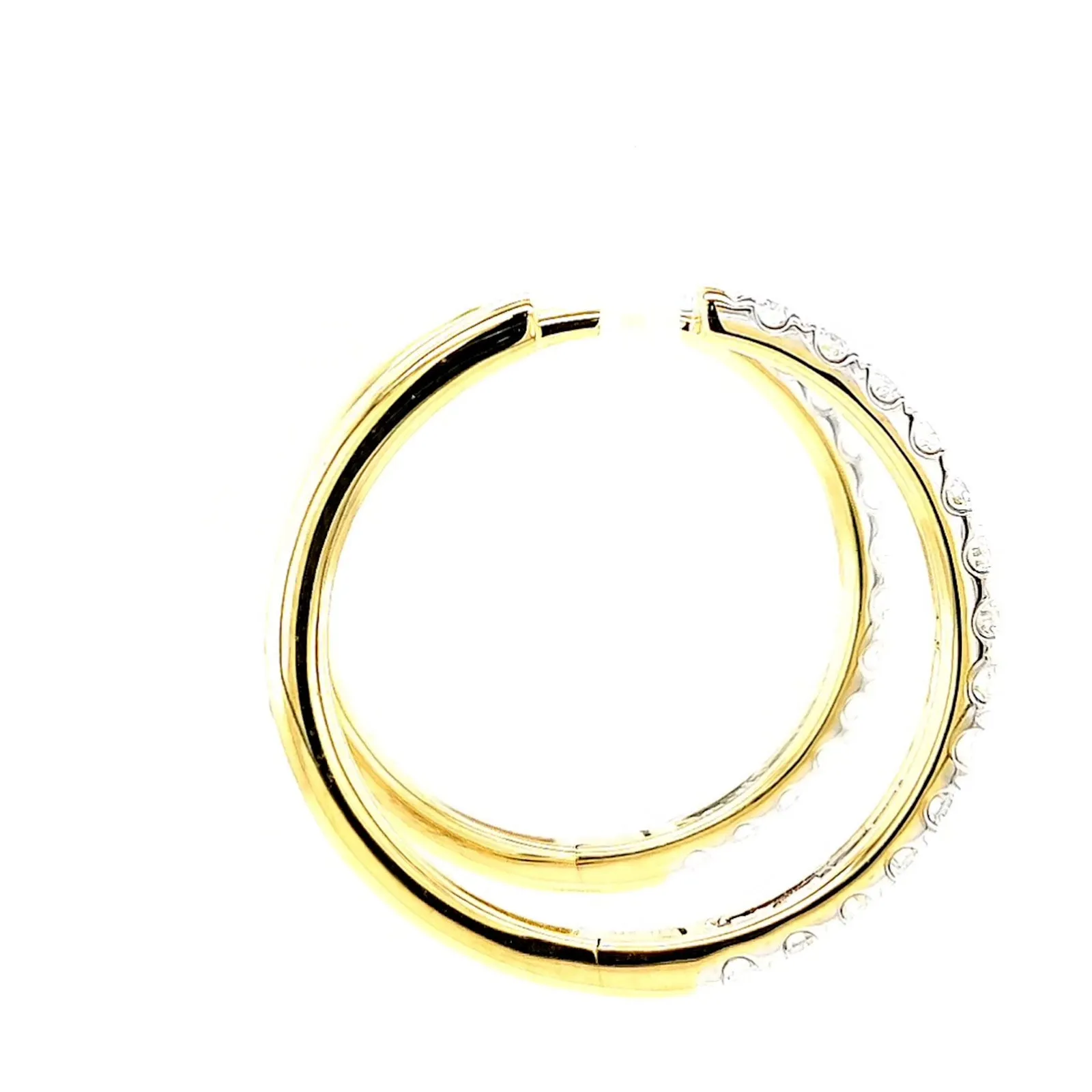 Celebration 9ct Yellow Gold Round Brilliant Cut 1 Carat tw of Lab Grown Diamonds Hoop Earrings