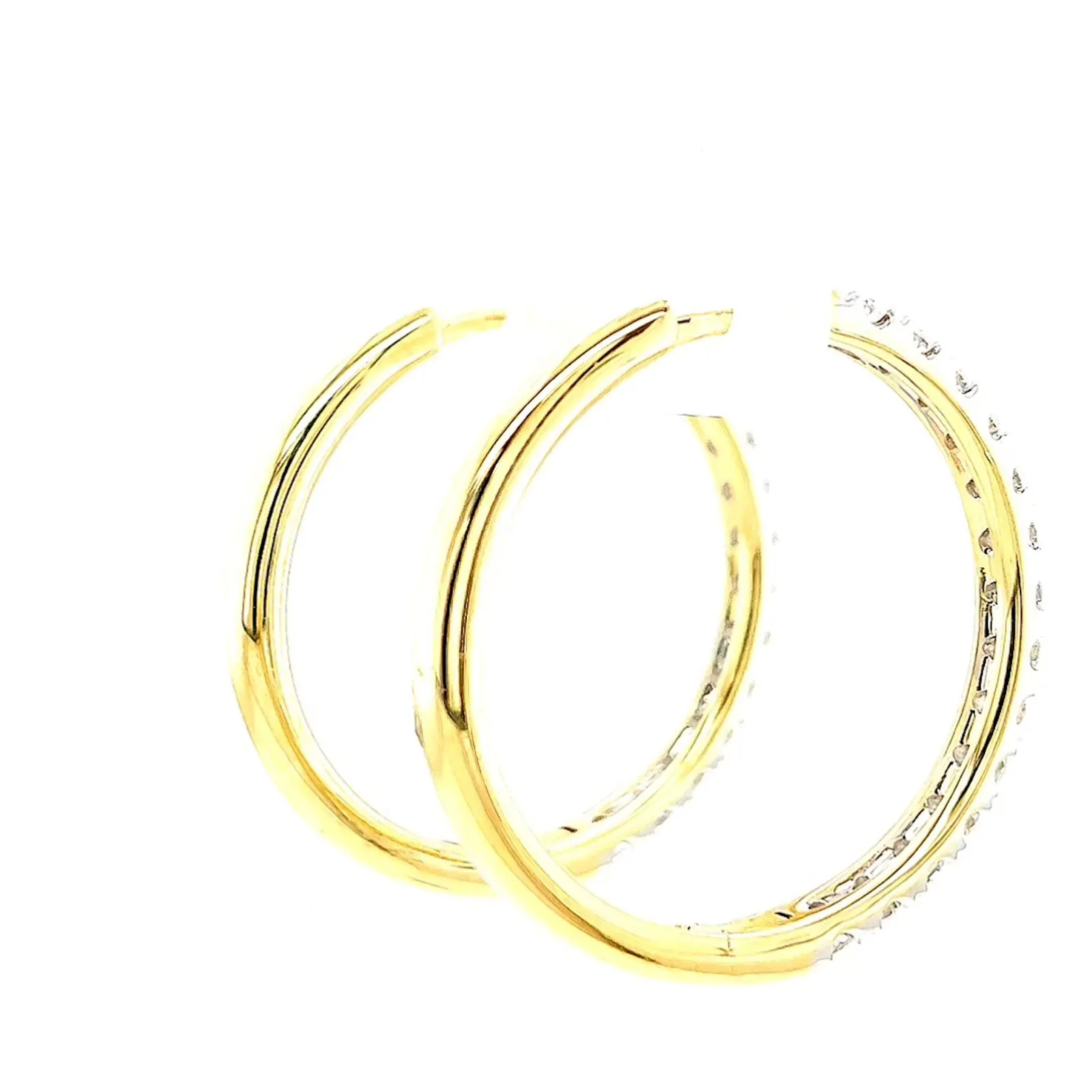 Celebration 9ct Yellow Gold Round Brilliant Cut 1 Carat tw of Lab Grown Diamonds Hoop Earrings