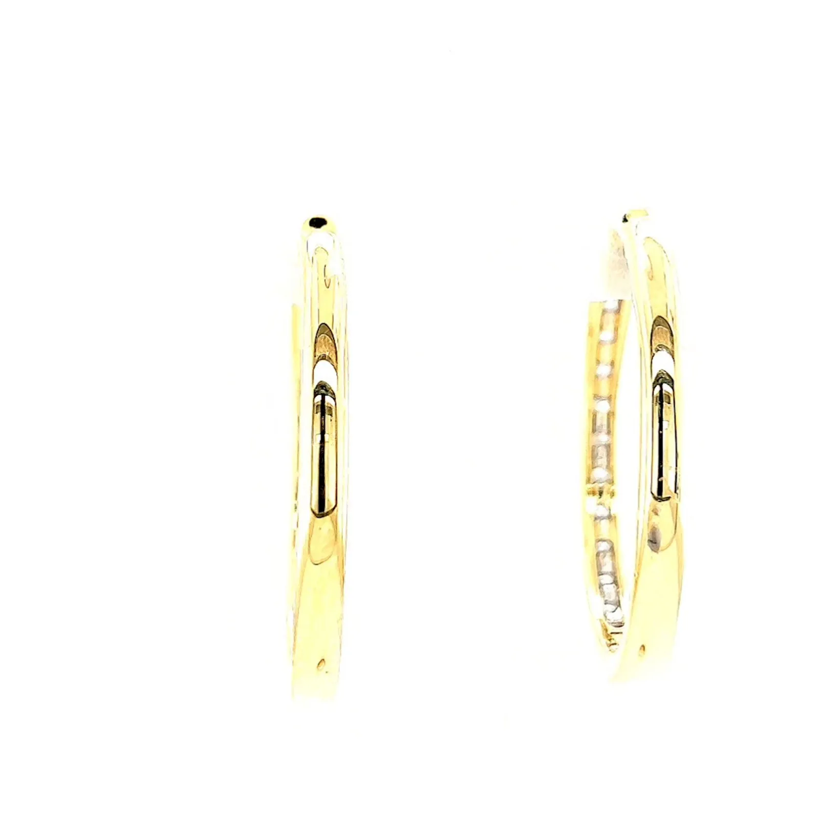 Celebration 9ct Yellow Gold Round Brilliant Cut 1 Carat tw of Lab Grown Diamonds Hoop Earrings